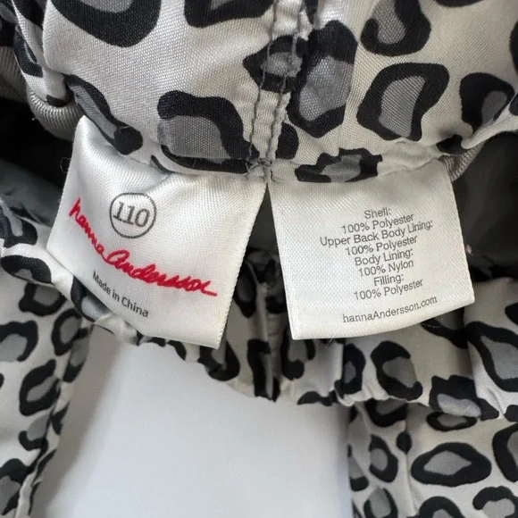 Hanna Anderrson Girls Leopard Print Snow Pants Size 110 (4-6) - Picture 3 of 4